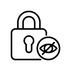 Privacy Lock line icon