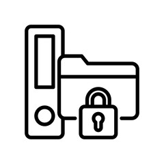 Lock Folder line icon