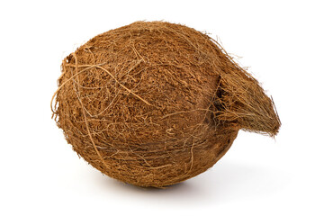Whole Coconut, isolated on white background