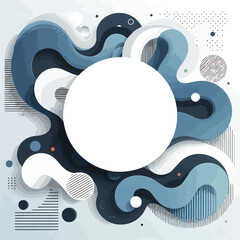 modern background with organic shapes and white empty space