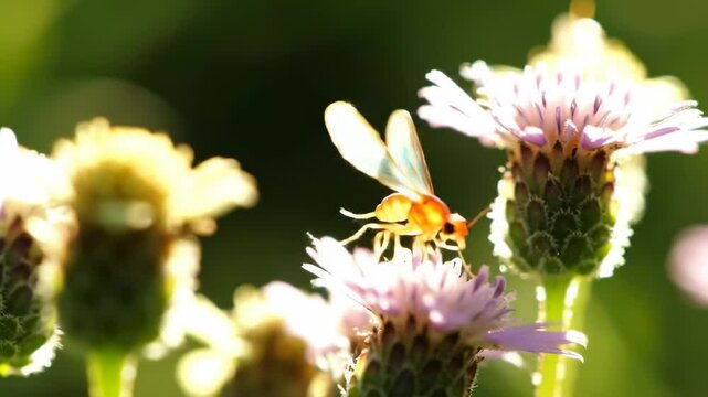 Small insect on light purple flower