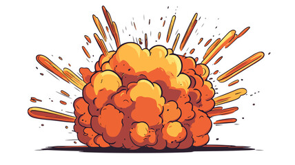 Colorful Cartoon Bomb Explosion Vector Illustration Image