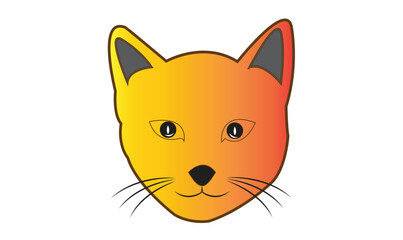 Cat cute emoji icon vector image.