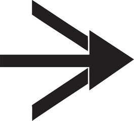Black and white arrow icons set for direction and design elements
