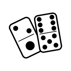  dominoes icon white on background