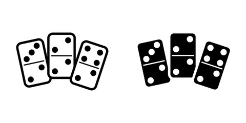  dominoes icon white on background