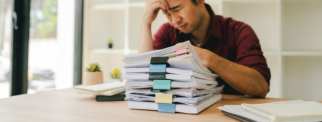 Employees are stressed out from doing a lot of paperwork, searching for documents, accounting for income and expenses, recording taxes, and working hard.