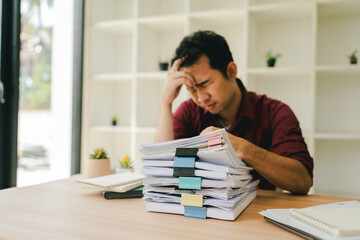 Employees are stressed out from doing a lot of paperwork, searching for documents, accounting for income and expenses, recording taxes, and working hard.