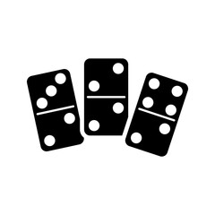  dominoes icon white on background