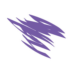 Obraz premium Purple Brush Stroke with Pointed, Slanted Angles