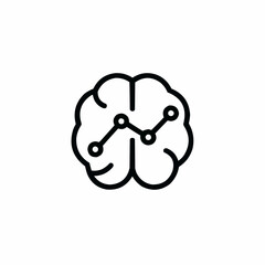 Outlined brain with segmented graph lines — cognitive data visualization.