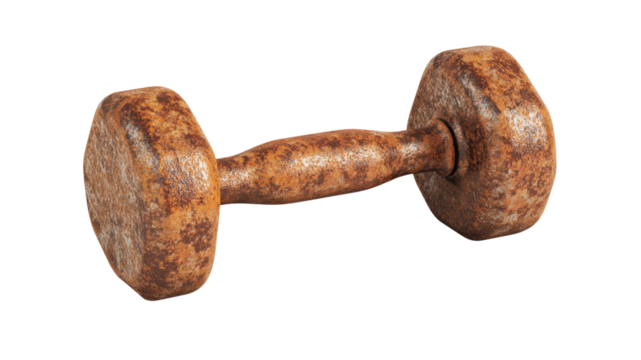 Rusty Vintage Dumbbell A Symbol of Strength and Time's Passage