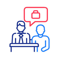 Candidate Interview Icon – Employment Vector Art