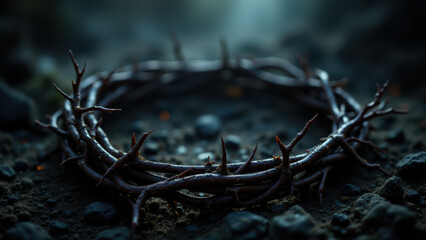 A thorny crown representing Jesus's Crown of Thorns.