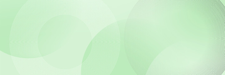 Minimalist soft Abstract Background in Gradient green and white Tones with Circles. Circle effect style geometric, abstract background.