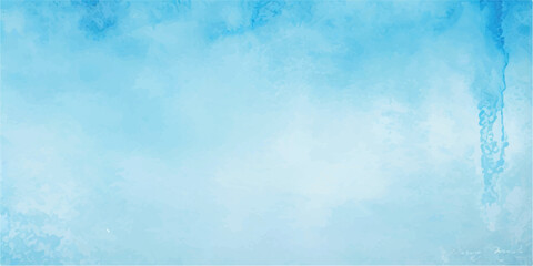 Obraz premium Featuring a harmonious blend of sky blue and white hues, this watercolor texture offers a subtle abstract background perfect for various applications. The delicate brush strokes and soft gradients cre