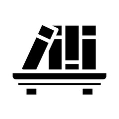 bookshelf glyph icon