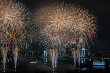 東京湾の初夏の花火大会