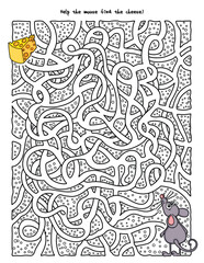 Help the Mouse Find the Cheese Maze Adventure