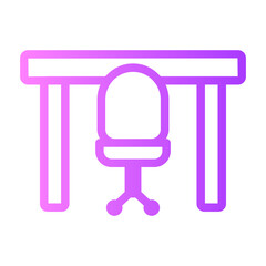 desk chair gradient icon