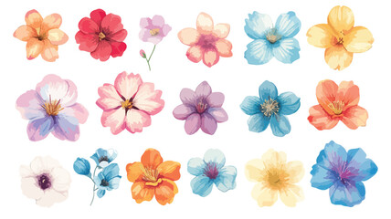 Vibrant Cherry Blossom Floral Clipart Vector Illustration for Graphic Design Projects