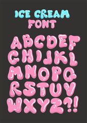 Bubble ice cream font