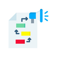 Marketing Plan flat color icon