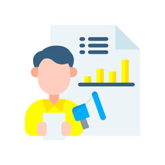 Sales Report flat color icon