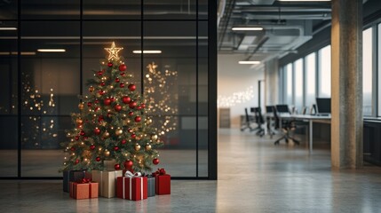 Festive Office Christmas Tree.