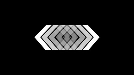 Glowing whit loading on a black background. 4k illustration.
