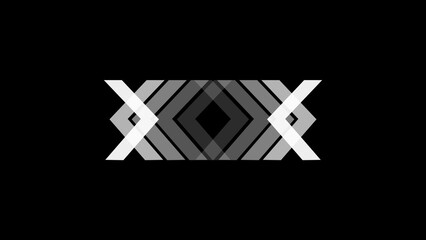 Fototapeta premium Glowing whit loading on a black background. 4k illustration.