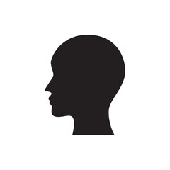 Silhouettes of man. Male portrait. Vector illustration.