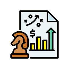 Business Strategy lineal color icon