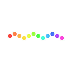 Colorful Dots Line. Vector Illustration