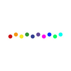 Colorful Dots Line. Vector Illustration