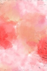 Obraz premium Soft Pink and Red Watercolor Wash Abstract Background.