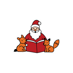 santa claus with christmas gifts