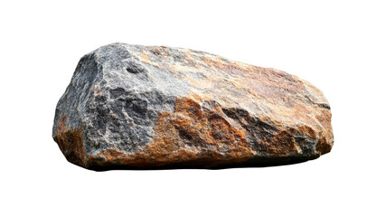 Fototapeta premium Isolated Grey and Brown Boulder Stone on Transparent Background