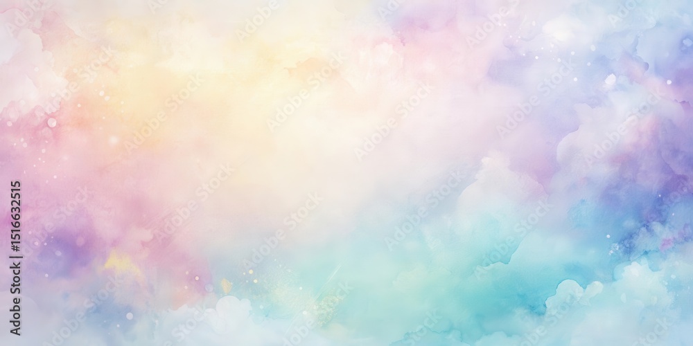 Poster dreamlike pastel watercolor texture, perfect for backgrounds and design projects, showcasing a seren