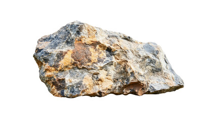 Fototapeta premium Rough Textured Stone Isolated on Transparent Background