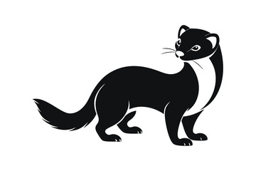 Fototapeta premium Mink outline icon on white background