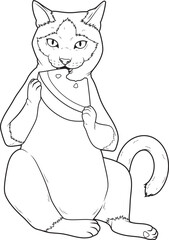 Siamese Watermelon Animal Vector Graphic Art Illustration