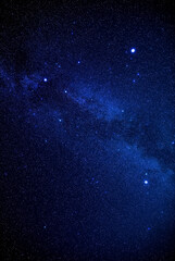 Milky Way stars photographed with a wide angle lens.