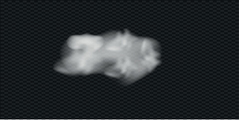 Cloud realistic effect. 3d white smoke. Vector illustration