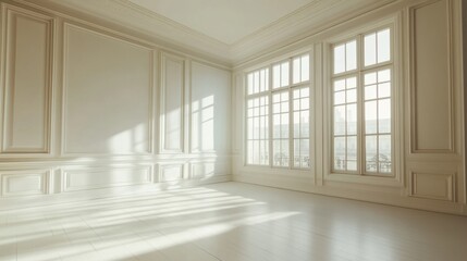 Obraz premium Sunlit Parisian Room Interior.