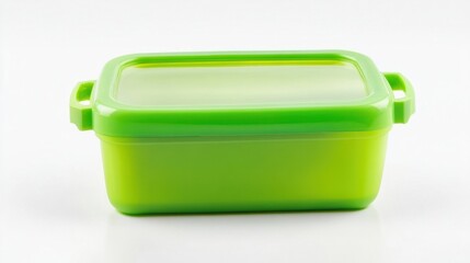 Bright Green Plastic Food Storage Container.