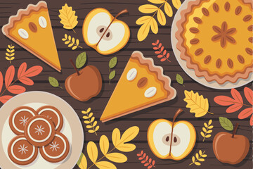 Autumn Harvest Feast background