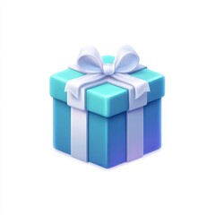 Obraz premium 3d blue gift