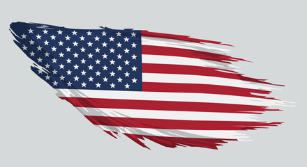 Distressed american flag illustration, symbol of patriotism and independence day