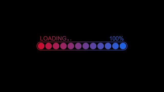 Minimalist Loading Screen with Progress Bar Animation, Simple Loading Progress Bar Loop